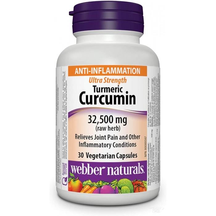 Куркумін Webber Naturals Turmeric Curcumine 32,500 mg 30 caps Куркумін Webber Naturals Turmeric Curcumine 32,500 mg 30 caps