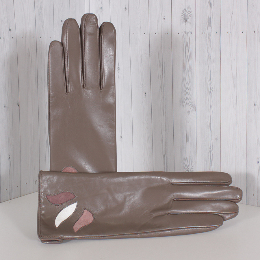 Рукавички жіночі шкіряні L3515-2 з пелюстками XXL/8,5"/21 см Мокко (2811390851) - фото 1 Рукавички жіночі шкіряні L3515-2 з пелюстками XXL/8,5"/21 см Мокко (2811390851) - фото 1