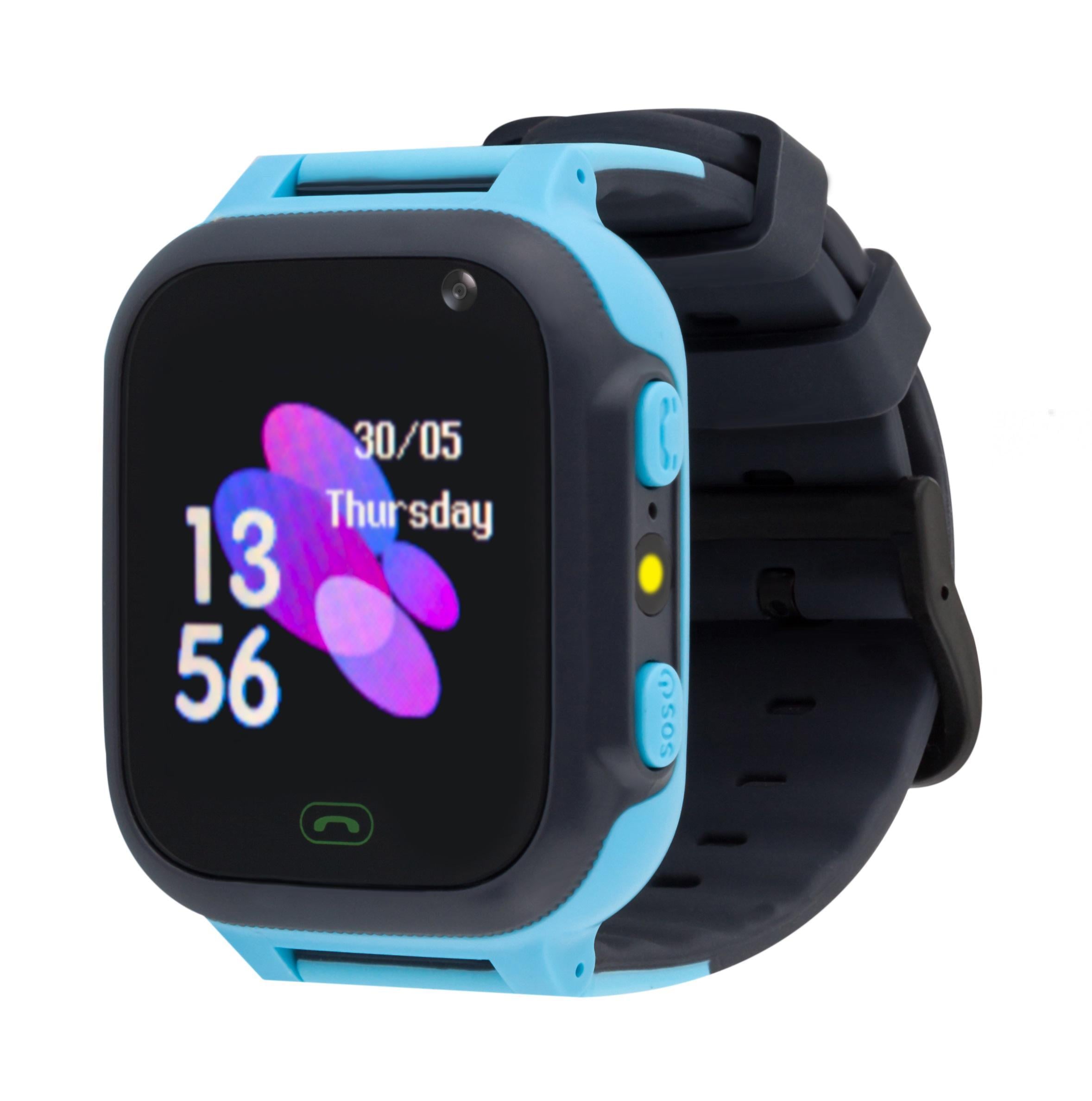 Детские телефон-часы с трекером AURA Q15 с камерой и фонариком Blue