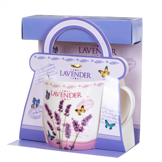 Чашка коробке Веточка лаванды 250 мл (8201-029)2