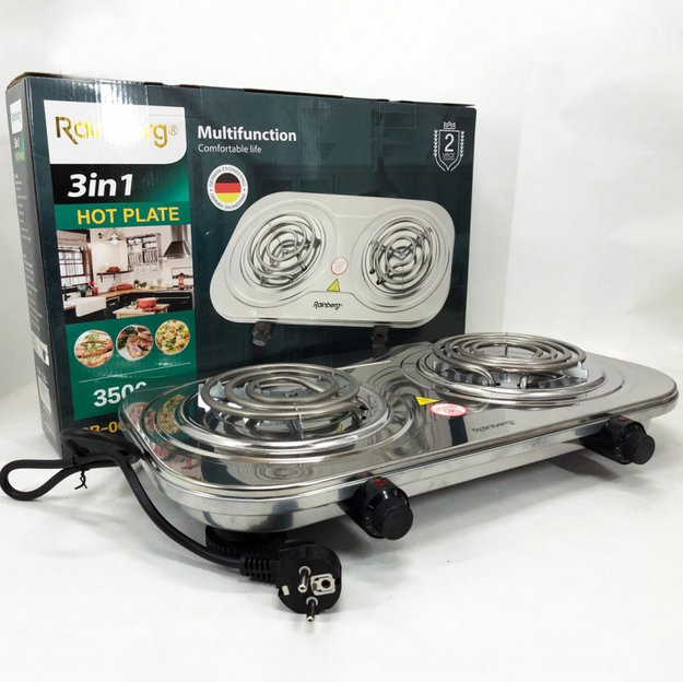 Плитка для разжигания угля Rainberg 008 3500W (22554) Плитка для разжигания угля Rainberg 008 3500W (22554)