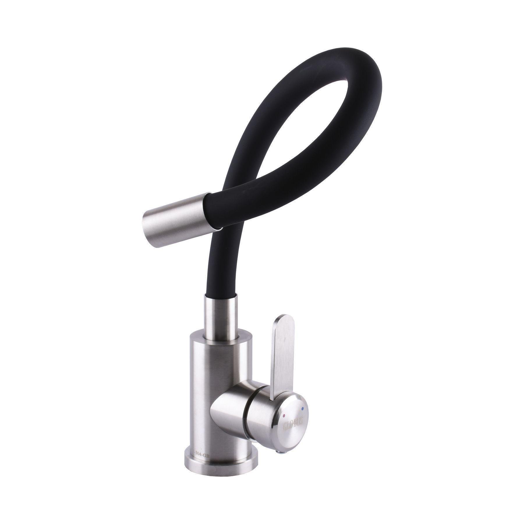 Смеситель для кухни из нержавеющей стали c рефлекторным изливом GLux SBl (000020057)