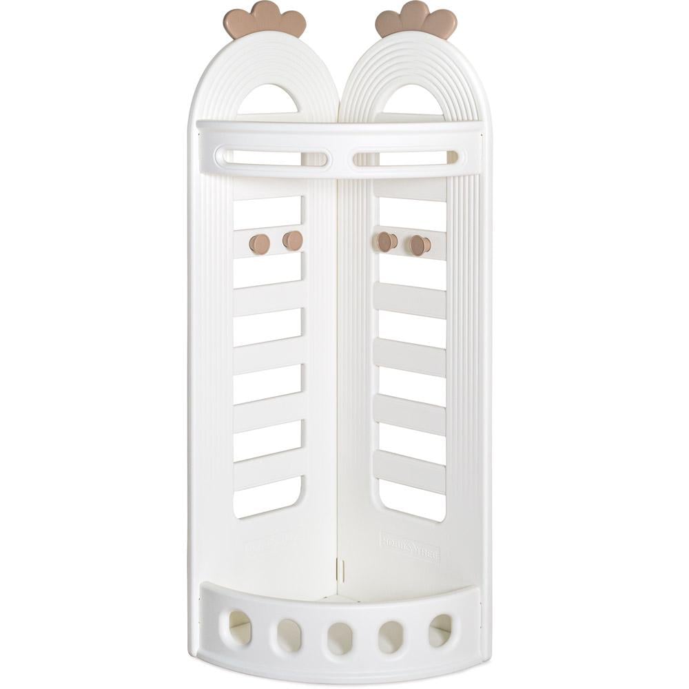 Стеллаж угловой для вещей Mealux Dina White/Coffee (KD-E081 White/Coffee) Стеллаж угловой для вещей Mealux Dina White/Coffee (KD-E081 White/Coffee)