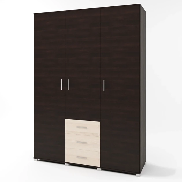 Шкаф Эверест Бриз 1500х520х2100 мм ШП-5 Венге/Дуб молочный (ЕВ20045)