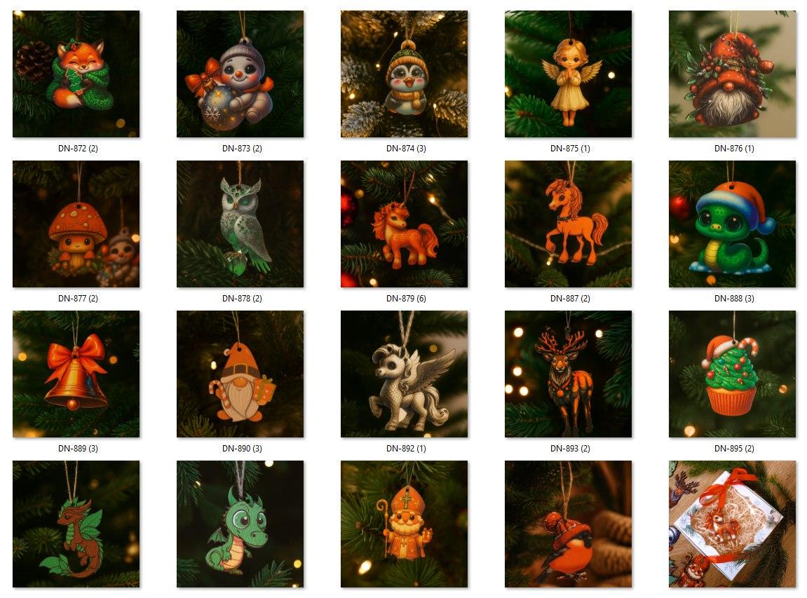 Подарочный набор деревянных эко-игрушек на елку Luxyart 20 шт. (DN-749) - фото 4 Подарочный набор деревянных эко-игрушек на елку Luxyart 20 шт. (DN-749) - фото 4