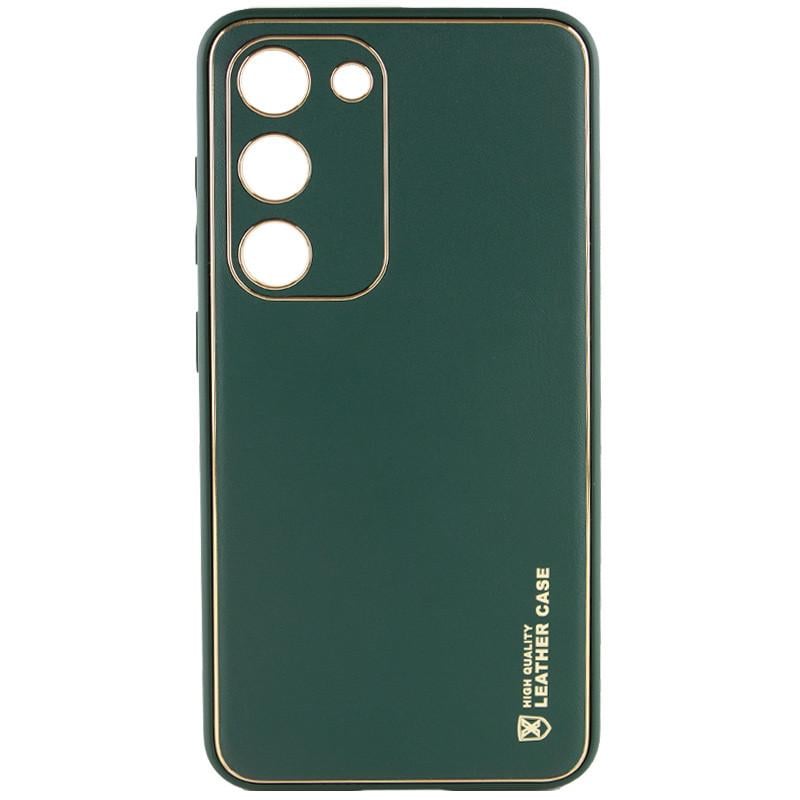 Протиударний Шкіряний Чохол Xshield для Samsung Galaxy S23 FE Зелений / Army Green