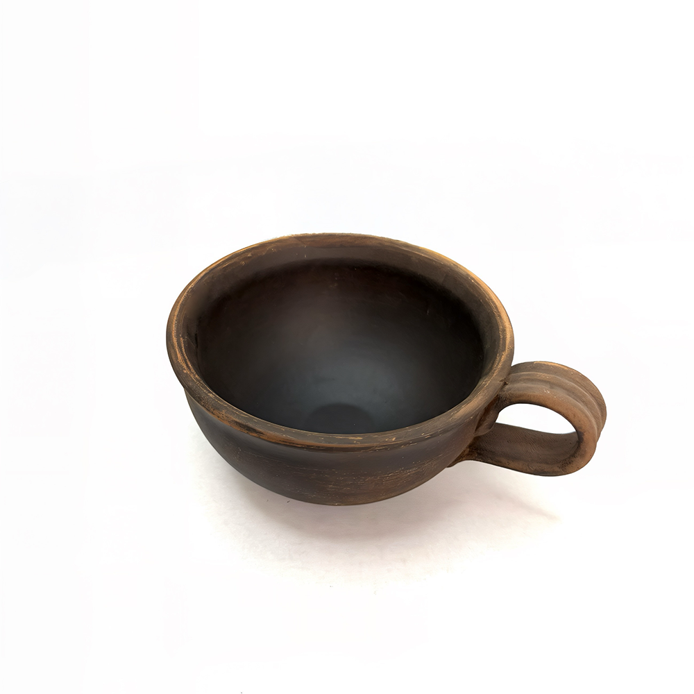 Чашка гладкая из красной глины ручная работа 200 мл (1369) - фото 2 Чашка гладкая из красной глины ручная работа 200 мл (1369) - фото 2