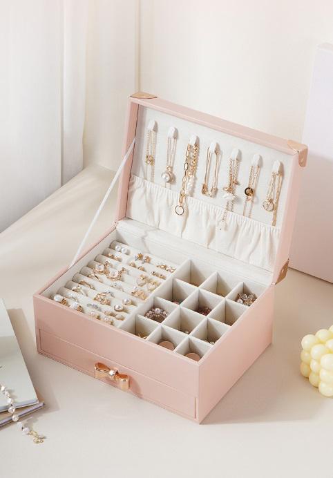 Органайзер для біжутерії та прикрас 15035 12х17х23 см рожевий (5003200) - фото 8 Органайзер для біжутерії та прикрас 15035 12х17х23 см рожевий (5003200) - фото 8