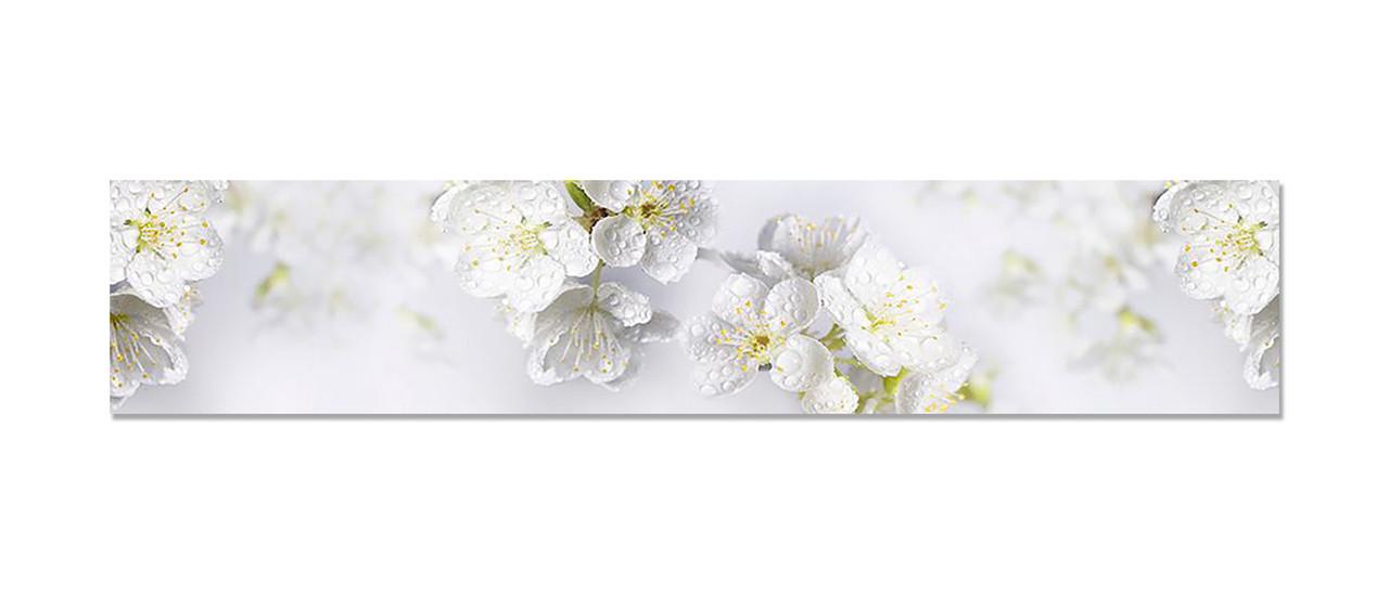 Наклейка виниловая на кухню Zatarga Белые цветы вишни 600х3000 мм (1267839551)