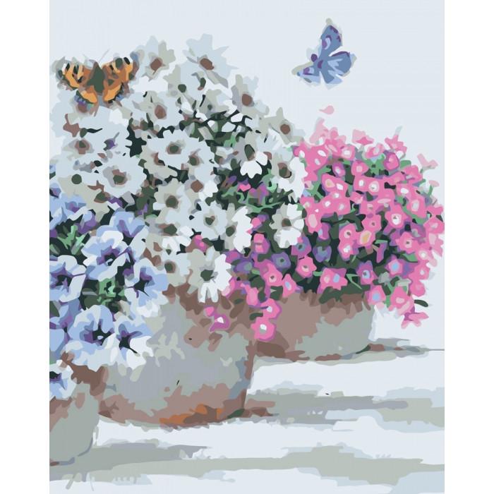 Картина по номерам Ідейка Цветы Цветы в горшочках 40х50 см (KHO2933)