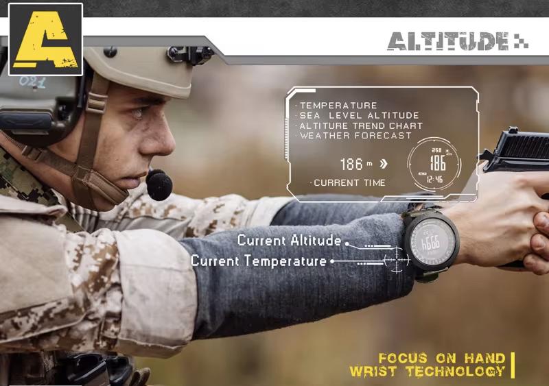 Наручные часы военные North Edge Apache 3 с компасом/барометром/высотомером Черный (25024221) - фото 13 Наручные часы военные North Edge Apache 3 с компасом/барометром/высотомером Черный (25024221) - фото 13