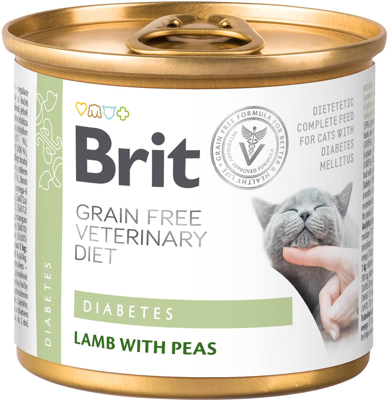 Корм вологий для кішок Brit VetDiets з ягняти і горохом при цукровому діабеті 200 г (8595602549832) Корм вологий для кішок Brit VetDiets з ягняти і горохом при цукровому діабеті 200 г (8595602549832)