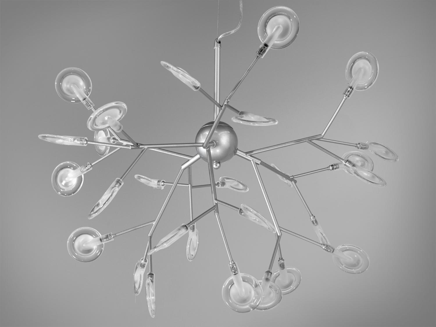 Люстра подвесная Светлячок 27 ламп Хром сатин (887-27C SL) - фото 3 Люстра подвесная Светлячок 27 ламп Хром сатин (887-27C SL) - фото 3