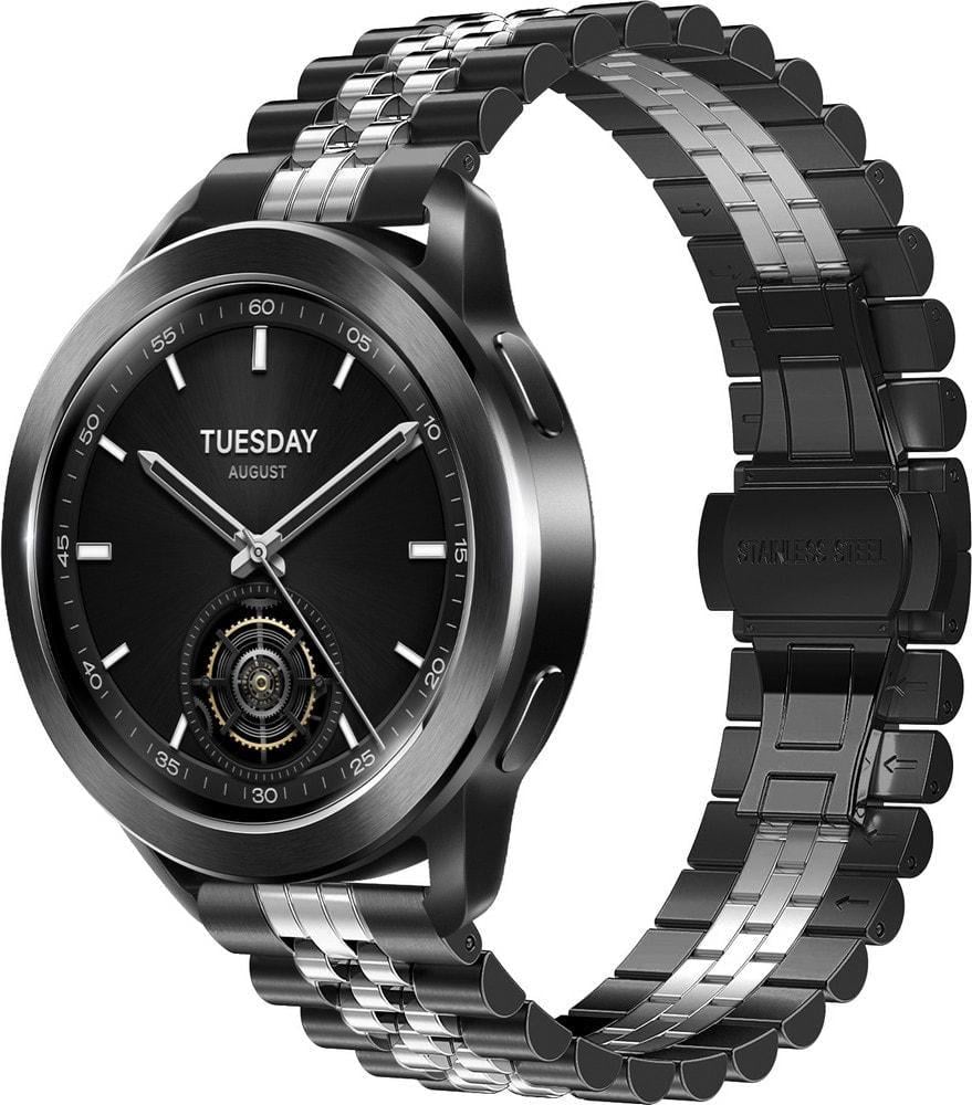 Браслет металлический Stech Line для Xiaomi Watch S3 Black Silver (37147-03) Браслет металлический Stech Line для Xiaomi Watch S3 Black Silver (37147-03)