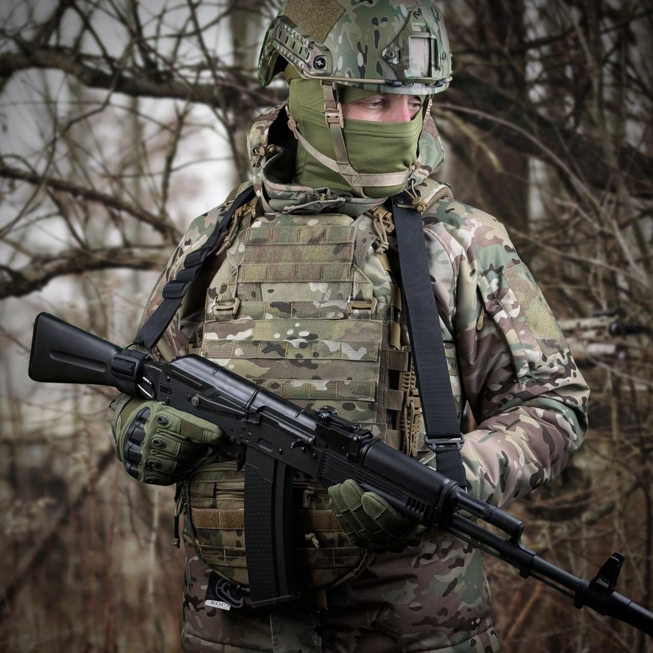 Ремень оружейный одно/двухточечный Ragnarok TYR Carbine с дополнительным креплением Черный - фото 3