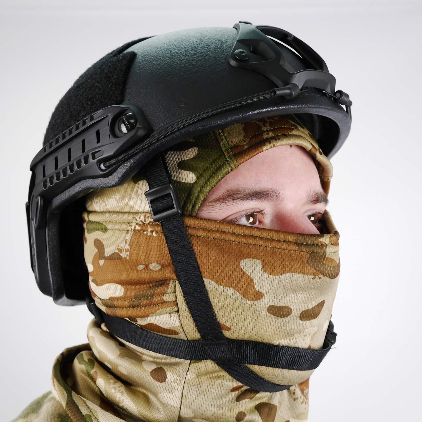 Шолом балістичний FAST Helmet 1 клас захисту ДСТУ рівня NIJ IIIA Black - фото 6