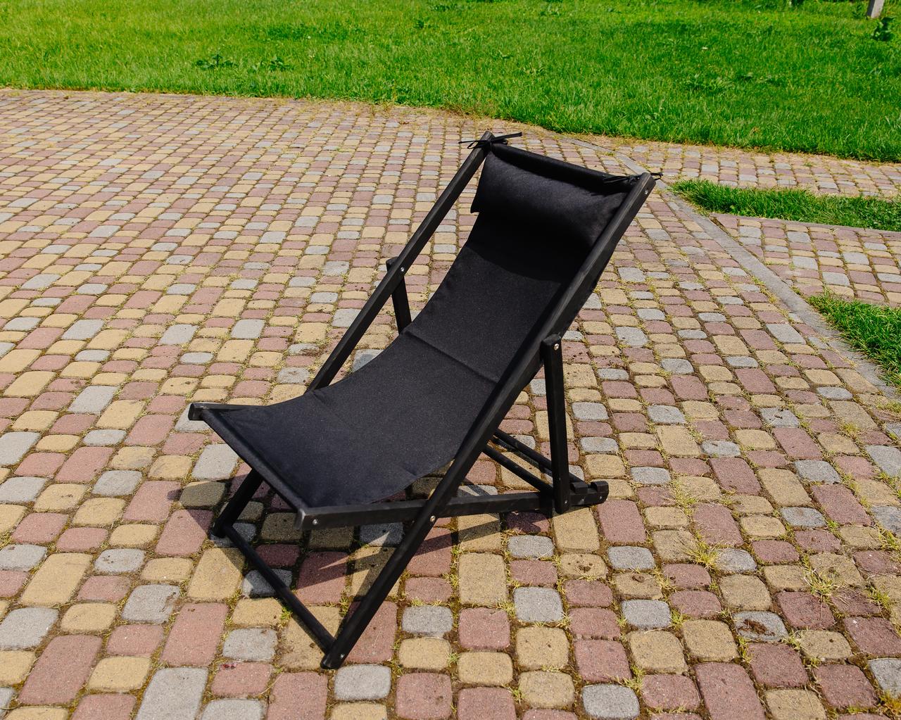 Шезлонг для дачи тканевый XRmaster с подушкой Черный/Черный (0001753) Шезлонг для дачи тканевый XRmaster с подушкой Черный/Черный (0001753)