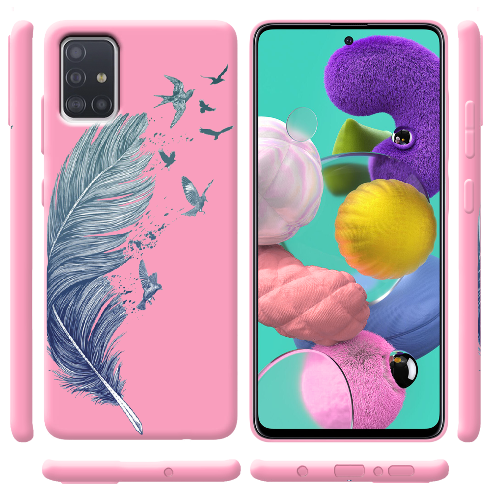 Чохол Boxface Samsung A515 Galaxy A51 Feather Рожевий силікон (38808-cc38-41817) - фото 2