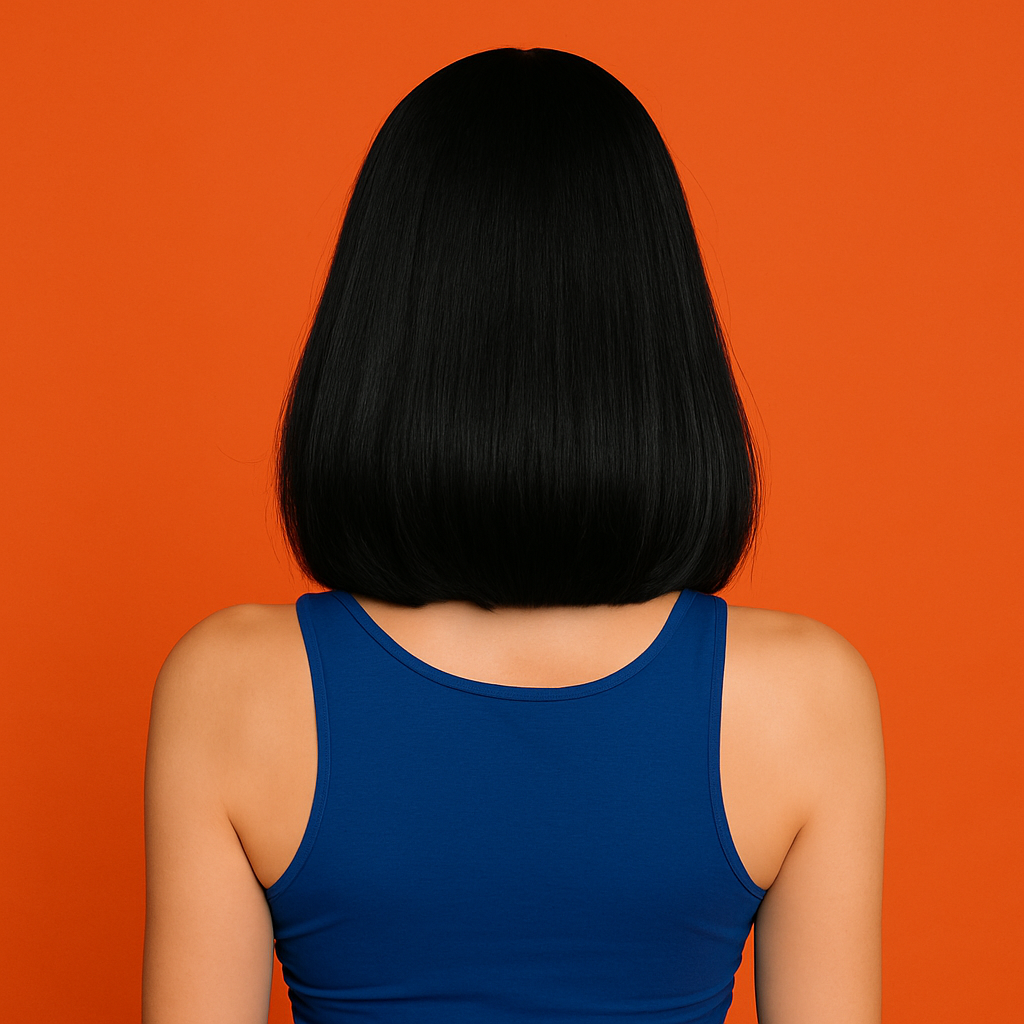 Парик каре прямой Брюнетка из термоволокна 32 см Черный (K000695) - фото 2 Парик каре прямой Брюнетка из термоволокна 32 см Черный (K000695) - фото 2