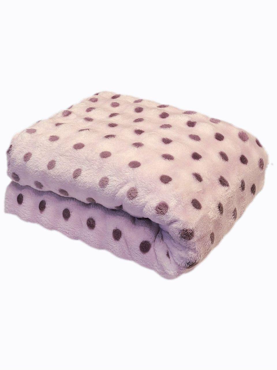 Плед флисовый Colorful Home Горошек 200x220 см Розовый (1925)