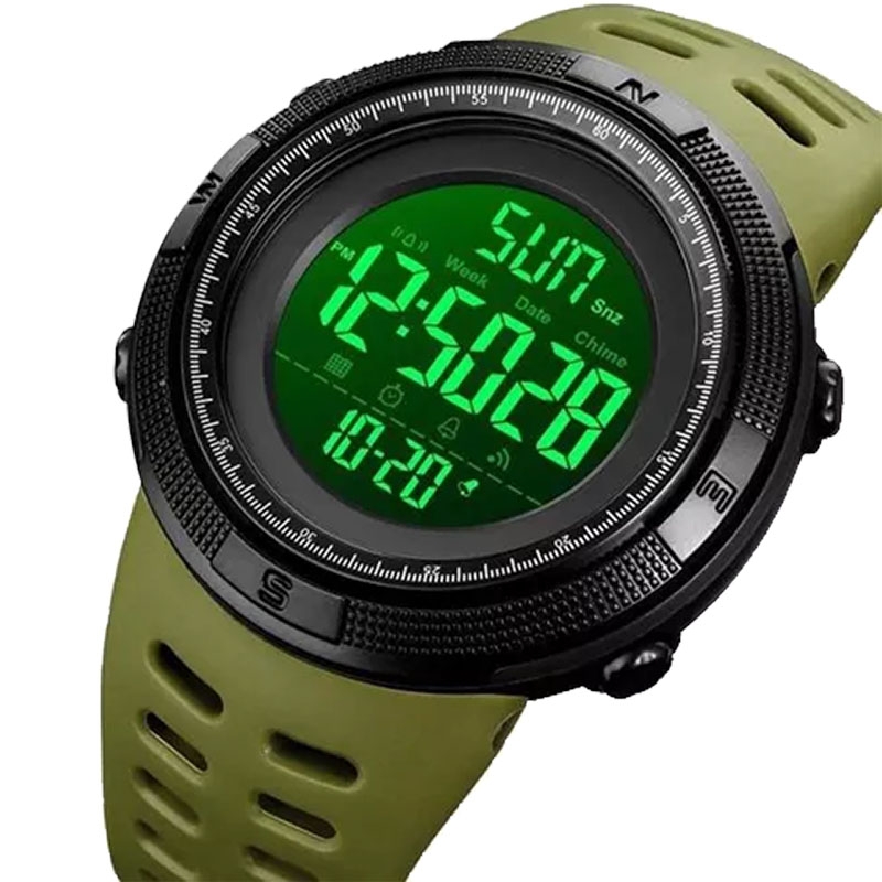 Часы наручные мужские Skmei 2070AGWT Army Green (tf5808) - фото 3