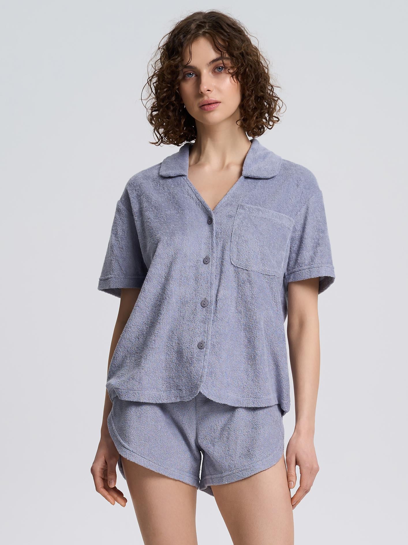 Пижама женская махровая ROZA 230714 2XL Серый (4824005730917)