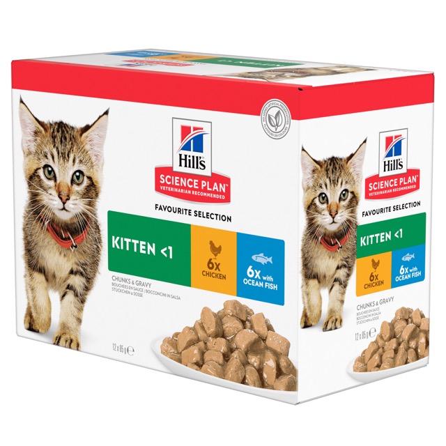 Влажный корм для котят Hill's SP Kitten with Ocean Fish&Chicken 85 г 12 шт. (052742211503)