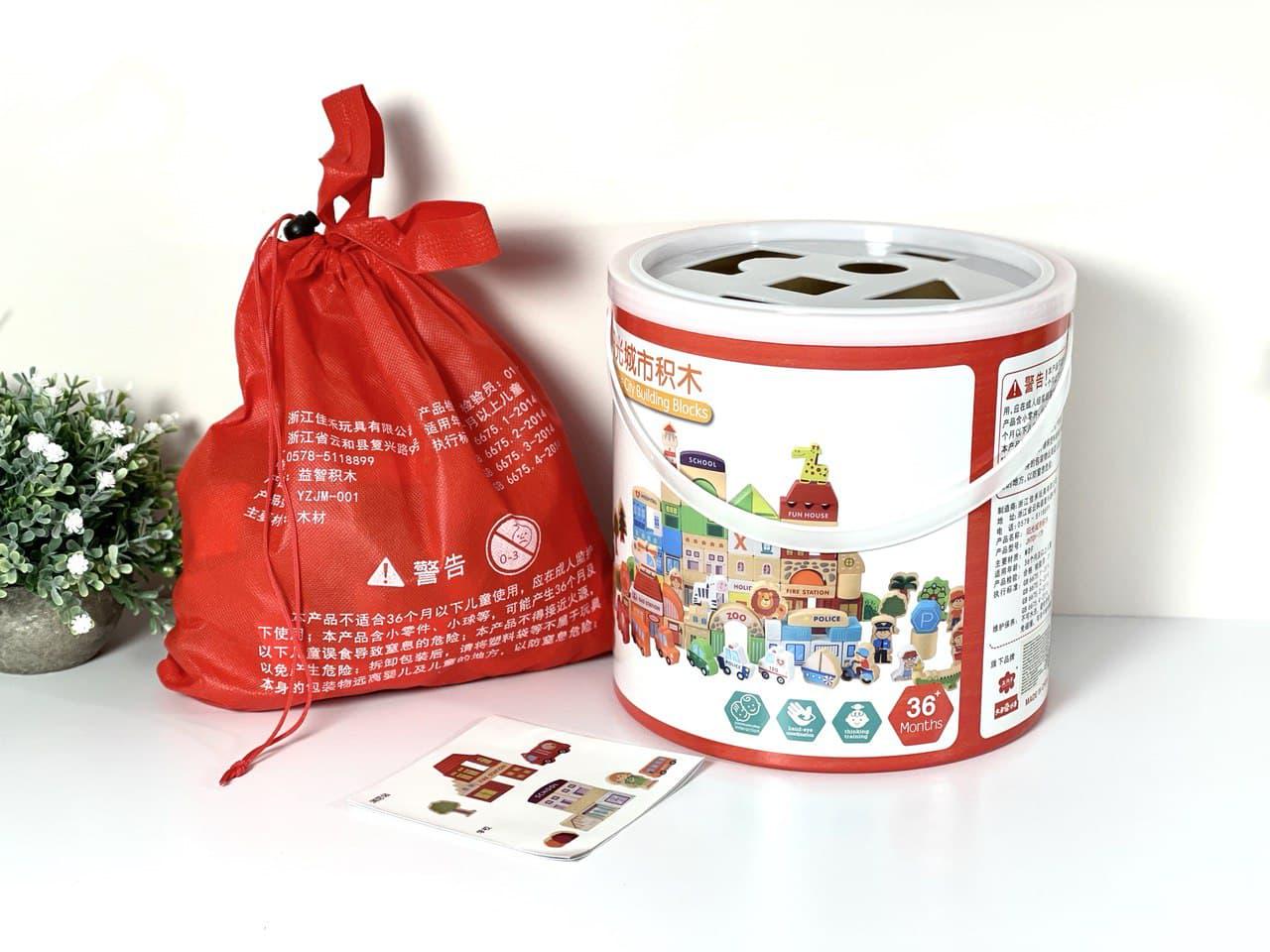 Деревянная развивающая игрушка город 120 пр. - фото 16