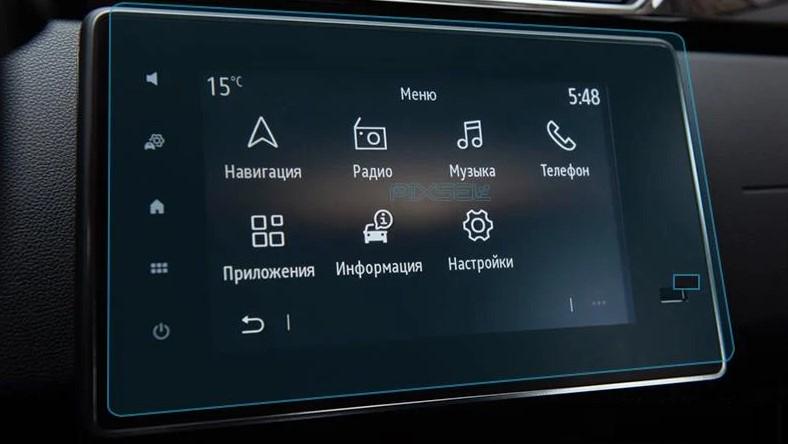 Стекло защитное Pixsel гибридный глянец на монитор Renault ARKANA 11,3“ 2019