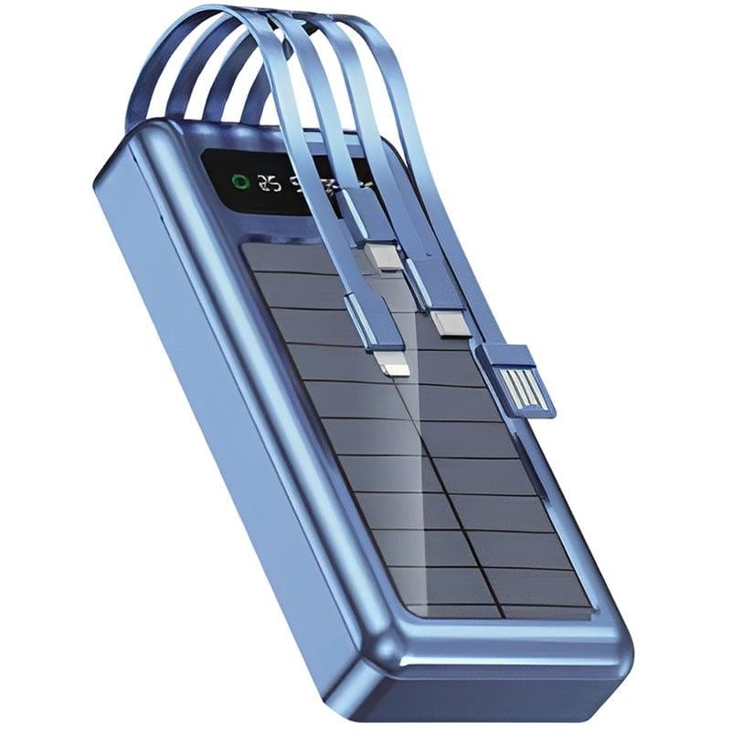 Повербанк UKC Solar 8285 с солнечной панелью 10000 mAh Blue (13465959)