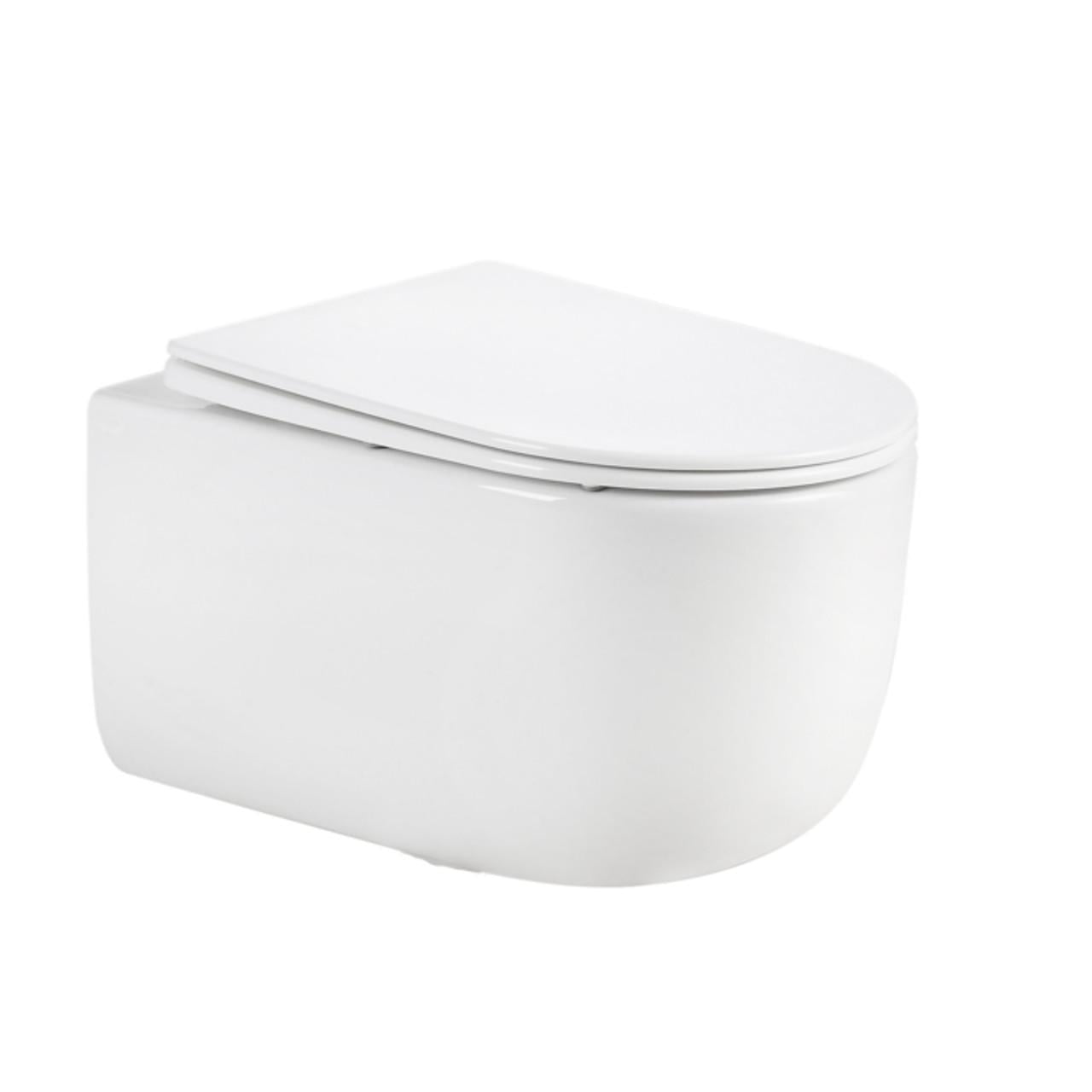 Унитаз подвесной Qtap Taurus Ultra Quiet 515x360x350 мм с сиденьем Slim Duroplast/Soft-close/Quick White Унитаз подвесной Qtap Taurus Ultra Quiet 515x360x350 мм с сиденьем Slim Duroplast/Soft-close/Quick White