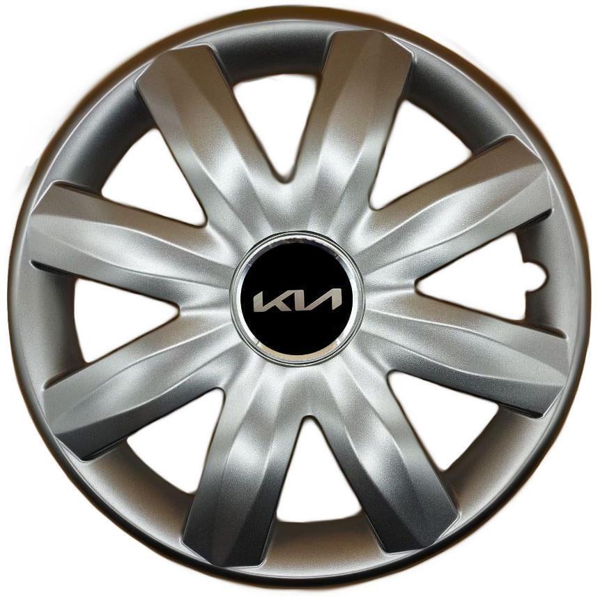 Колпаки SJS 221 с логотипом Kia NEW 4 шт. R14 Серебряный (2789080869)