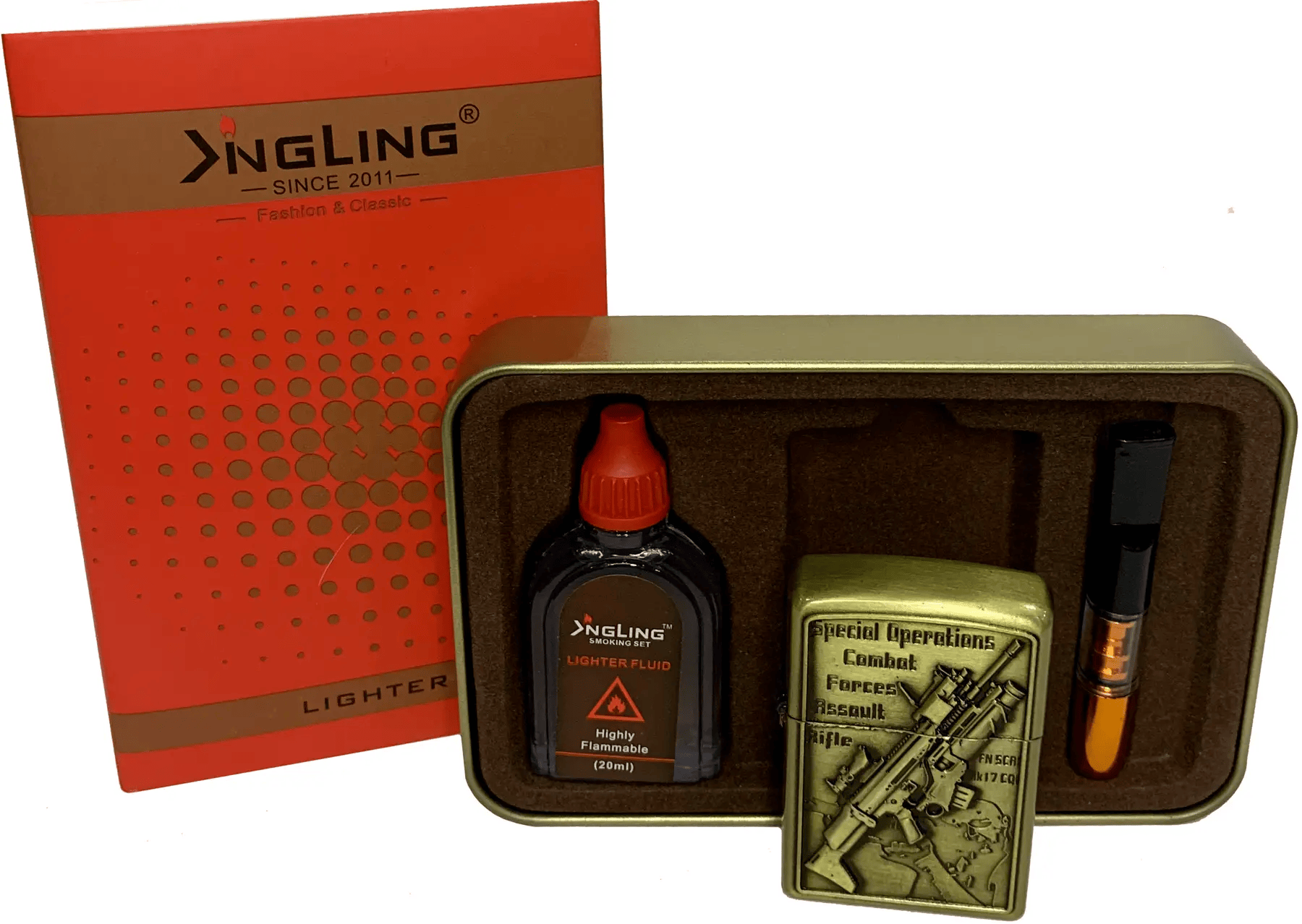 Зажигалка Mk17 CQB штурмовая винтовка бензиновая 3в1