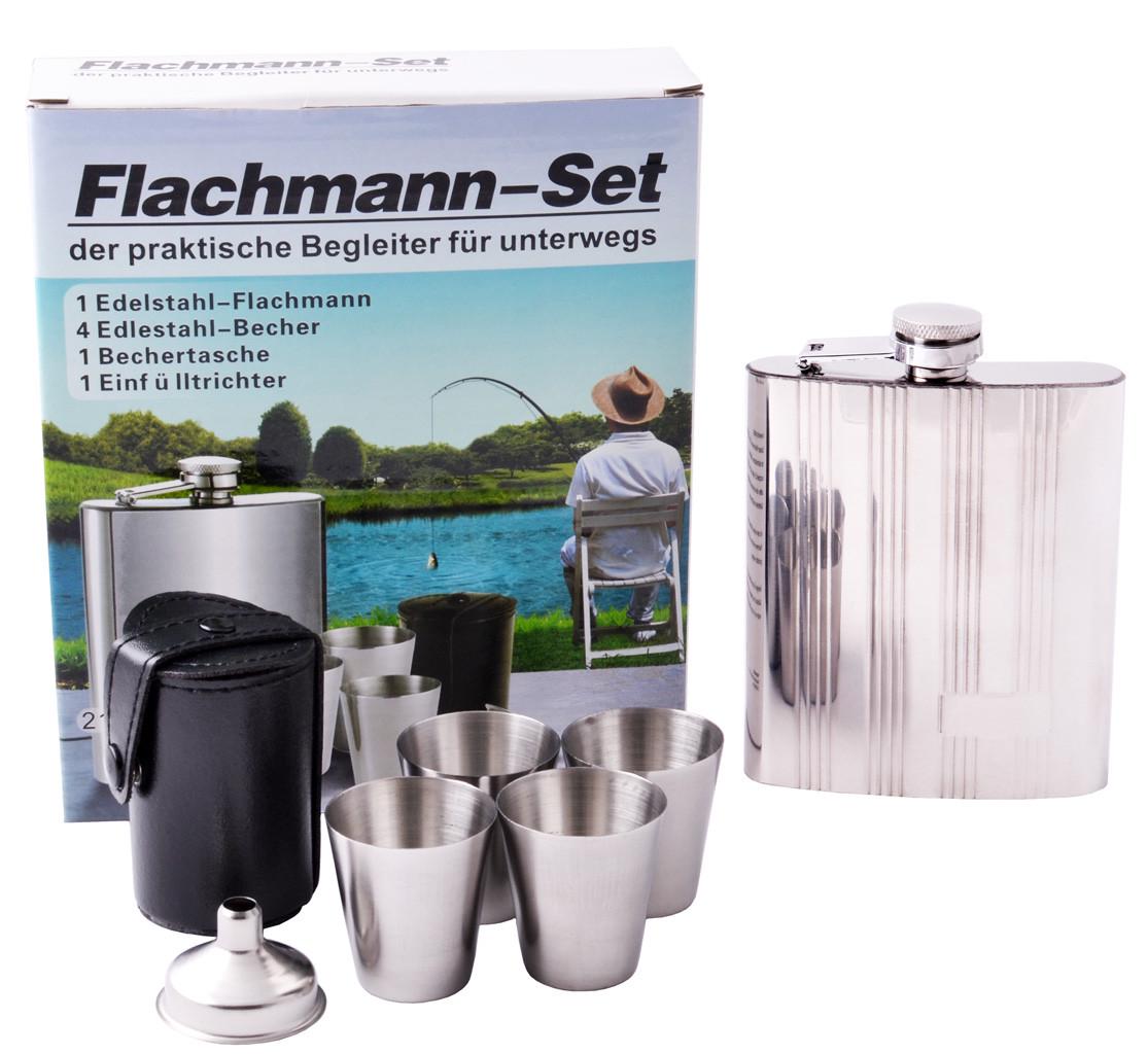 Набор фляга и 4 стопки Spoor Type S 210 мл нержавеющая сталь