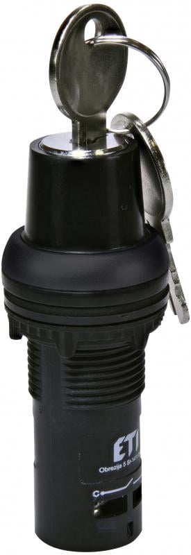 Перемикач I-O ETI ECK2-N30-10 1NO 22 мм 2 фіксованих положення з ключем Чорний (4771647)