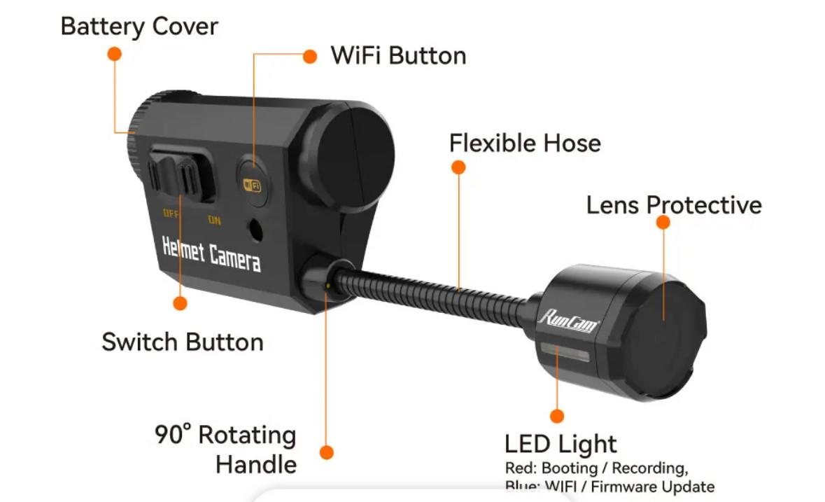 Екшн-камера на шлем RunCam 1920х1080/60 кадров за секунду - фото 7 Екшн-камера на шлем RunCam 1920х1080/60 кадров за секунду - фото 7