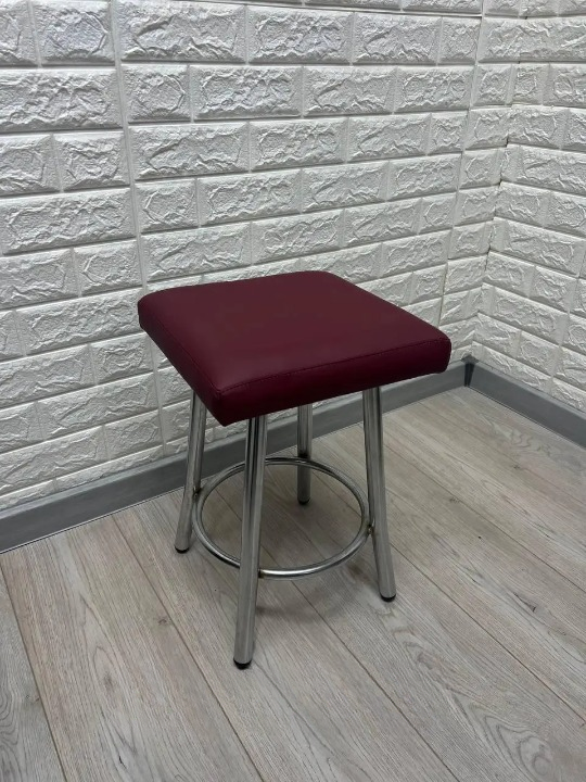 Табурет кухонний Tutty+ 30х30х45 см Бордовий/Хром (28374349)