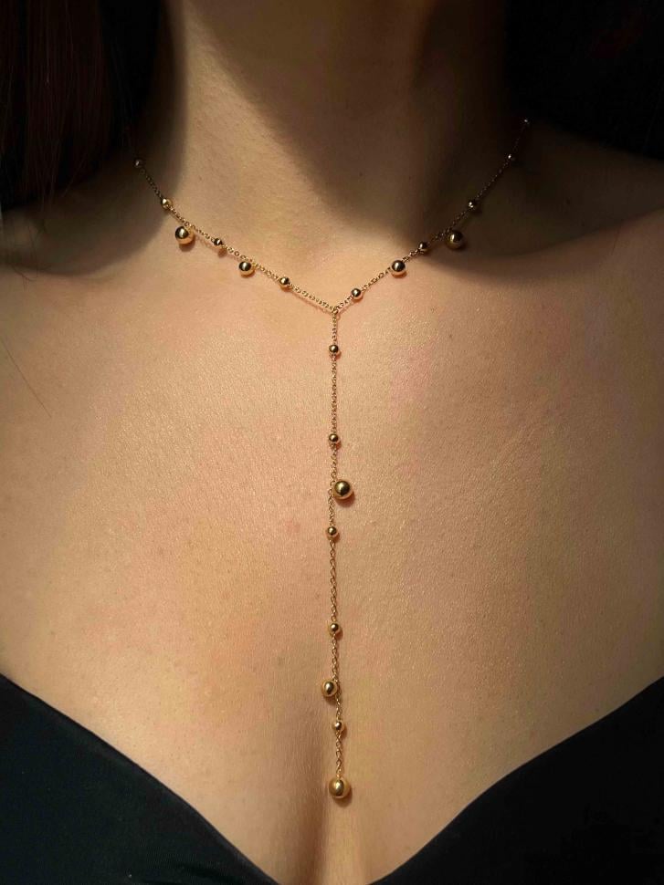 Кольє краватка з нержавіючої сталі (4810)