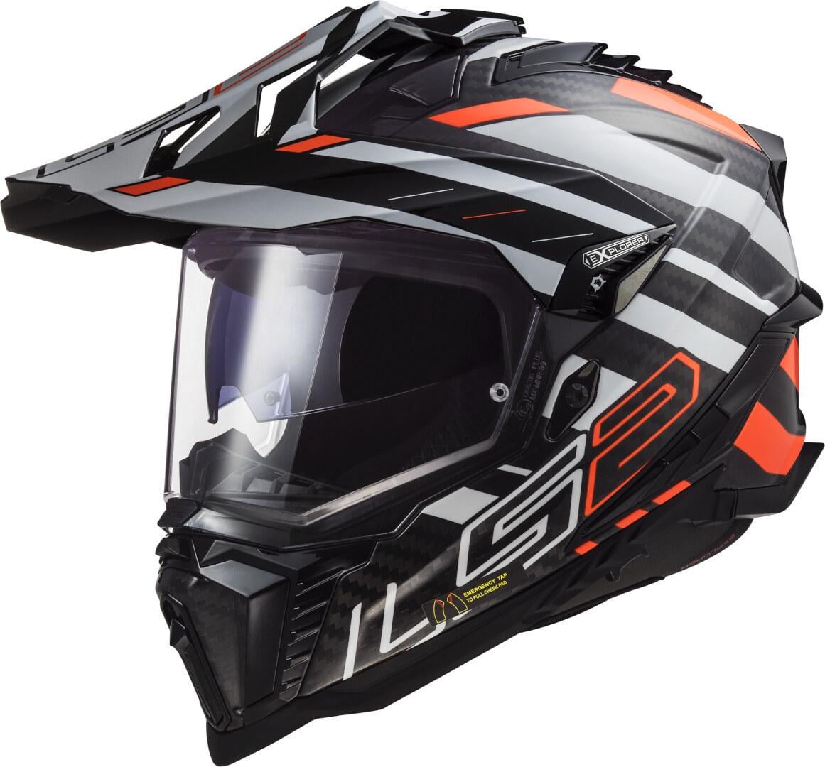Мотошлем LS2 MX701 Explorer C Edge 2XL Black/Orange/White (39005) Мотошлем LS2 MX701 Explorer C Edge 2XL Black/Orange/White (39005)