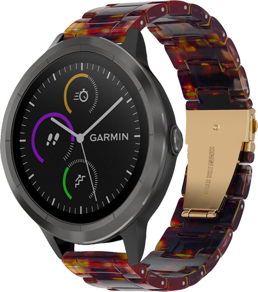 Ремешок из Cмолы Resin для Garmin Vivoactive 3 Orange Black (28796-47)