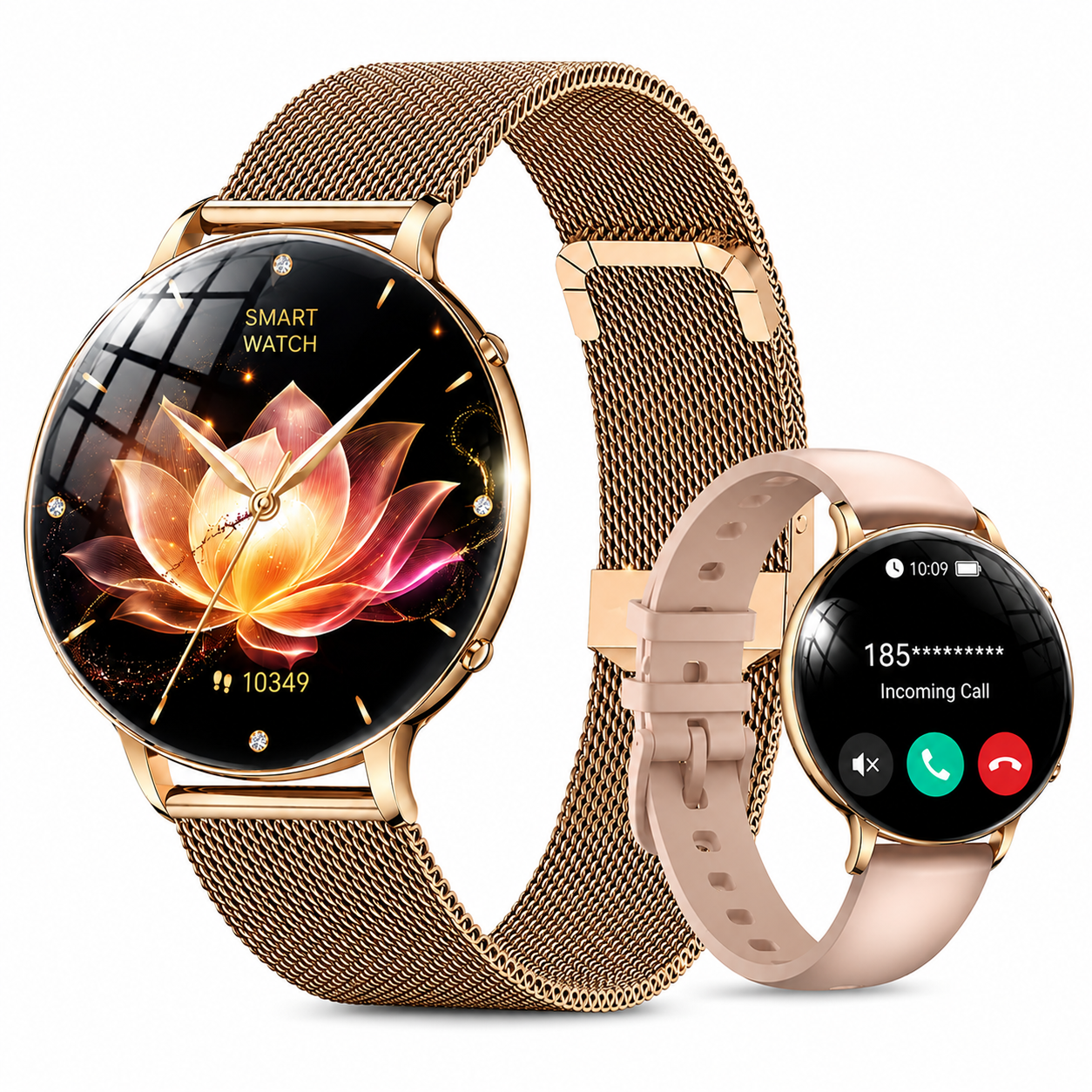 Смарт-годинник ультратонкий AMOLED 1,32" ліхтарик 100+ спортивних режимів Bluetooth-дзвінки IP68 5,93 мм