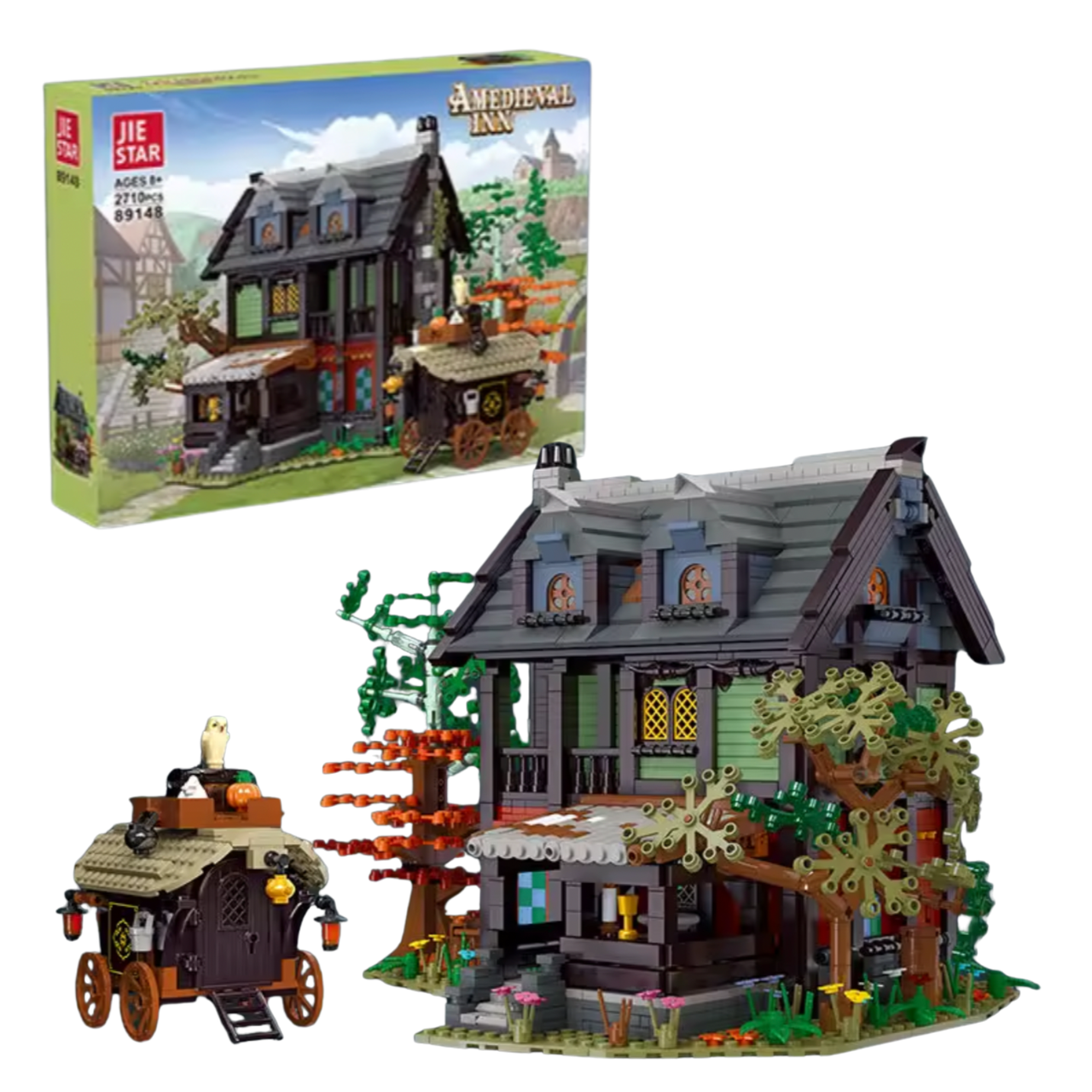Конструктор JIE STAR Середньовічний будинок з каретою 2710 деталей Конструктор JIE STAR Середньовічний будинок з каретою 2710 деталей