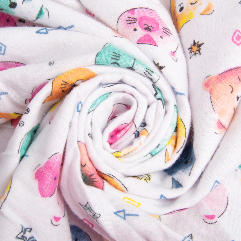 Ткань фланель хлопок детский принт 180 см 155 гр/м2 10-0672 Разноцветный