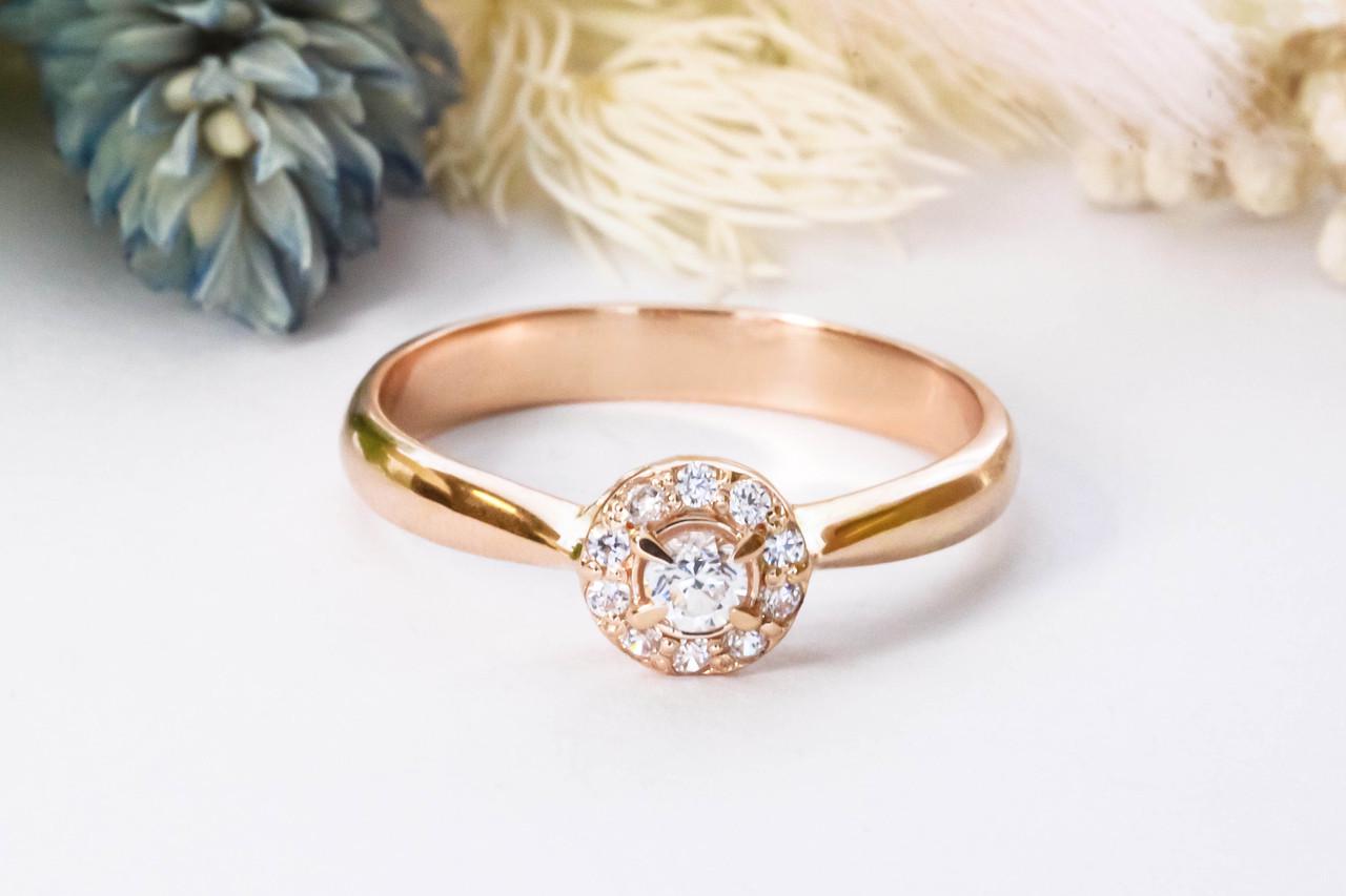 Кільце з червоного золота з фіанітами р. 21 (2244019823)