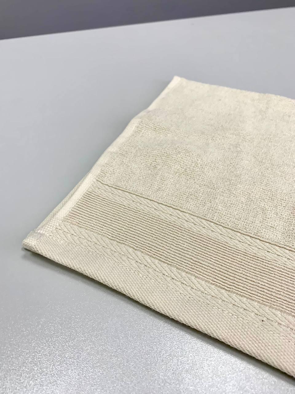 Полотенце махровое с бордюром 400г/м2 30х50 см Молочный (9890546) - фото 2 Полотенце махровое с бордюром 400г/м2 30х50 см Молочный (9890546) - фото 2