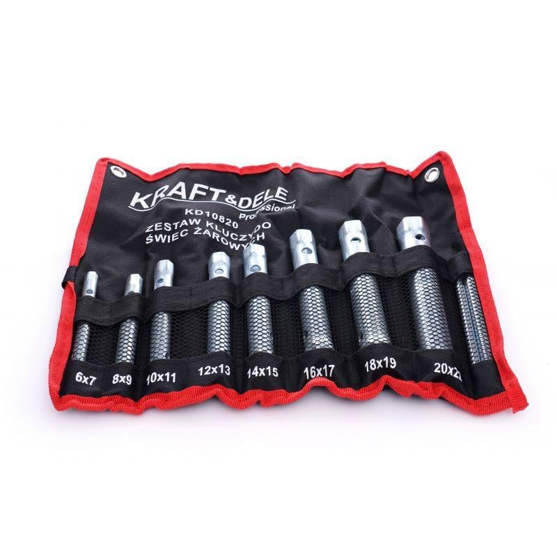 Набір ключів торцевих трубчастих Kraft&Dele CRV 6-22 мм 10 ел. (KD10820) - фото 2 Набір ключів торцевих трубчастих Kraft&Dele CRV 6-22 мм 10 ел. (KD10820) - фото 2