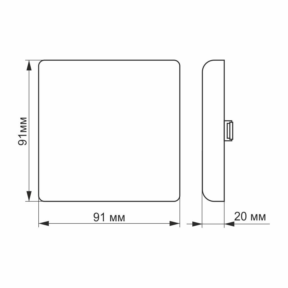 LED світильник VIDEX вбудований 9W VL-DLFS-094 4100K квадратний безрамочний (100185) - фото 3