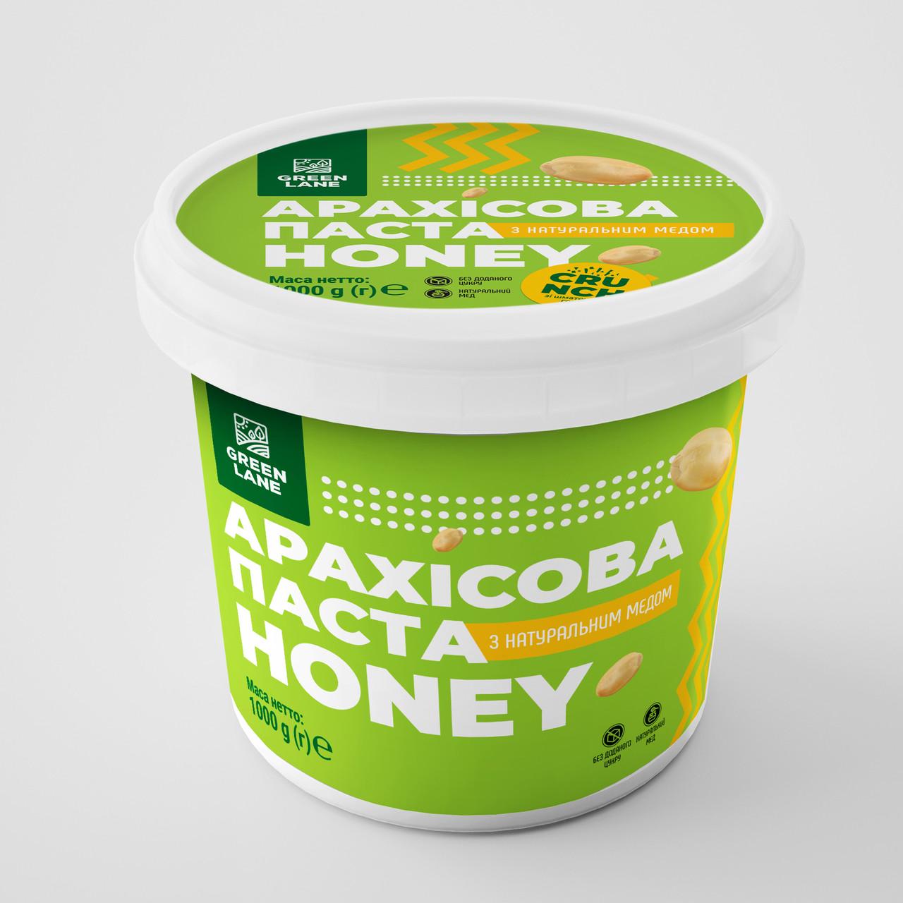 Арахисовая паста Green Lane Кранч с медом 1000 г (653334)