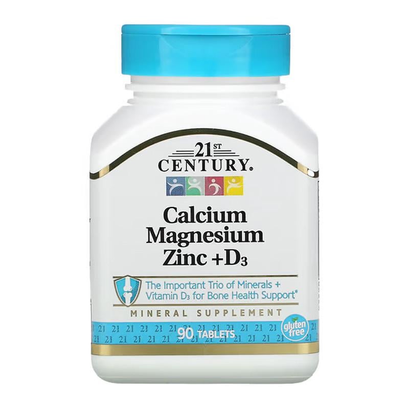 Витамины 21st Century Calcium Magnesium Zinc D3 90 табл. (11225-01)