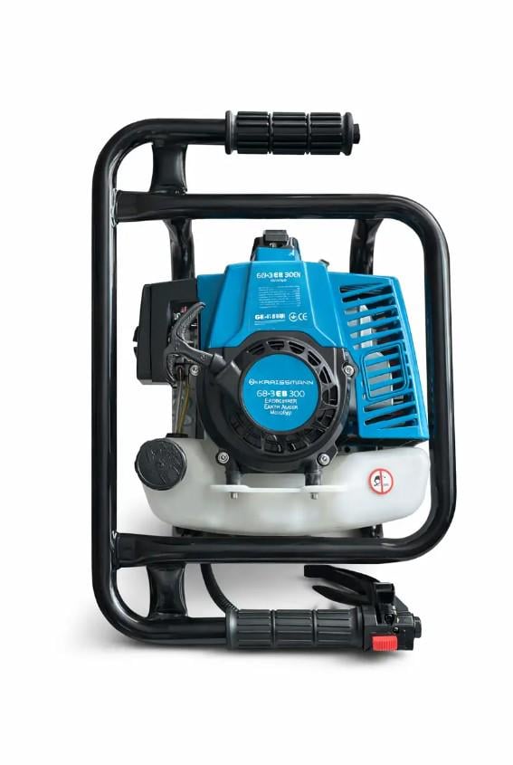 Мотобур бензиновий KRAISSMANN 68-3 ЕВ 300 68 куб.см без шнеків у комплекті (1907007)